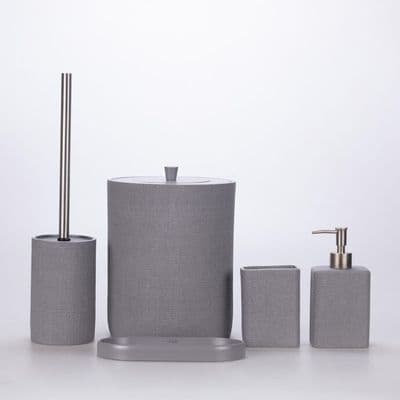 Linen Banyo Seti Gri 2