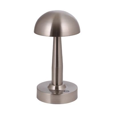 Şarjlı Yarım Küre Şapkalı Metal Masa Lambası 2