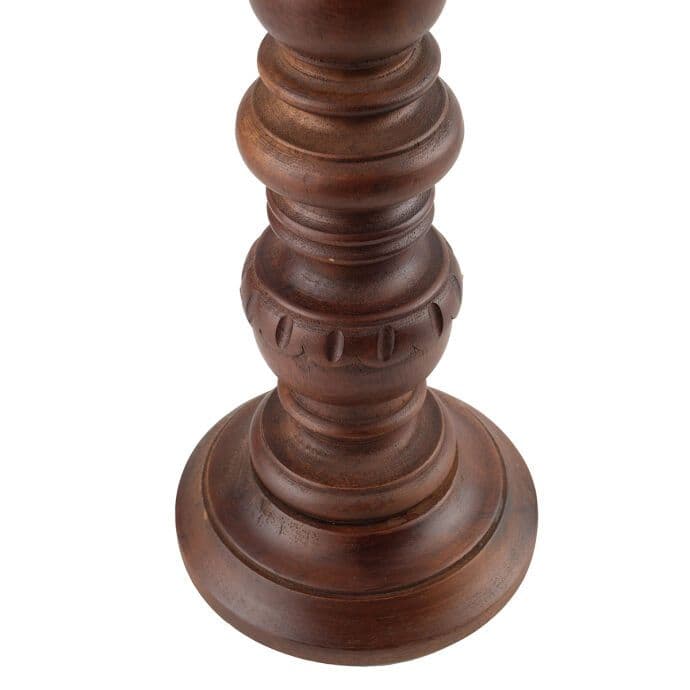 TH Dark Walnut Ahşap Dekoratif Şamdan 3