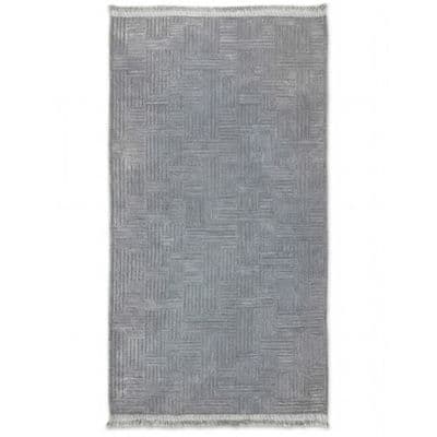 Şönil Dokuma Halı Gri 80x300 cm 2