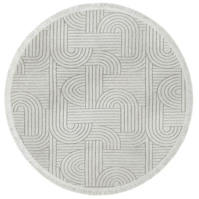 Şönil Sedef Dokuma Halı Krem 120x120 cm 2