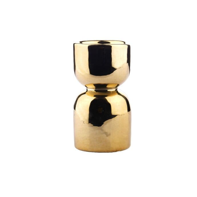 TH Parlak Gold Metal Dekoratif Mumluk 11Cm 2