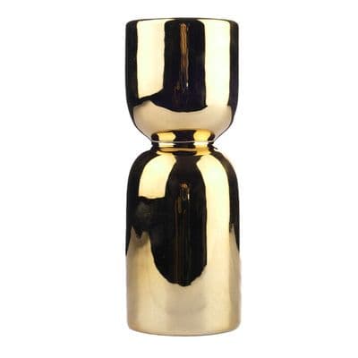TH Parlak Gold Metal Dekoratif Mumluk 16Cm 2