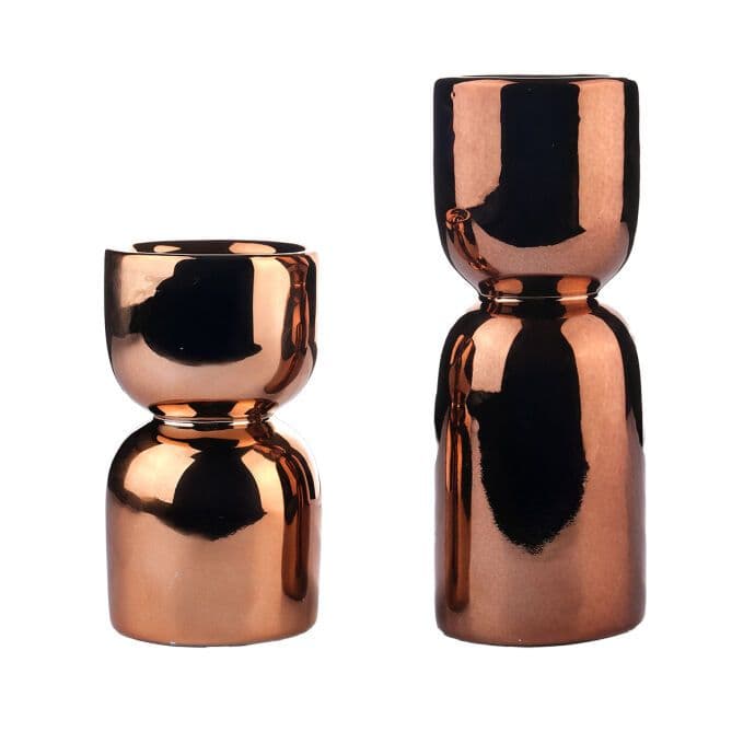 TH Parlak Bronz Metal Dekoratif Mumluk 16Cm 4