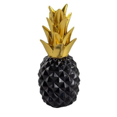 Ananas Siyah Gold Dekoratif Obje 2