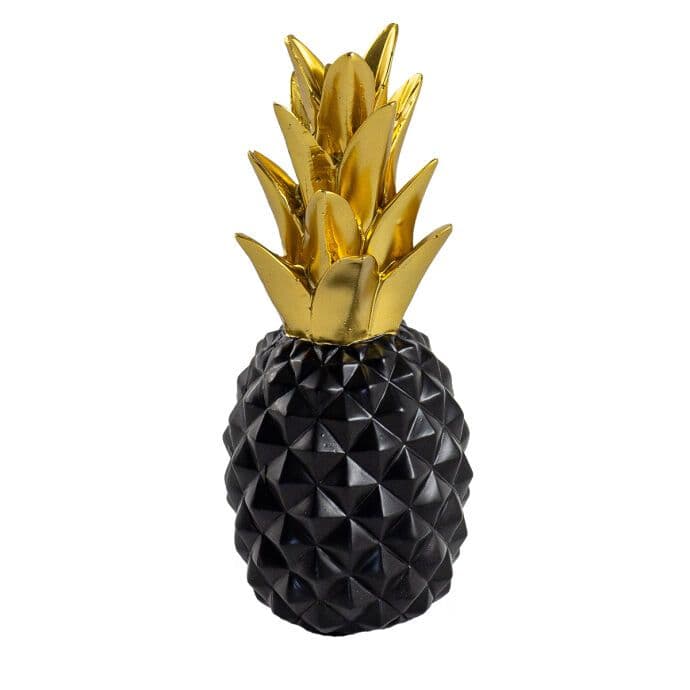 Ananas Siyah Gold Dekoratif Obje 2