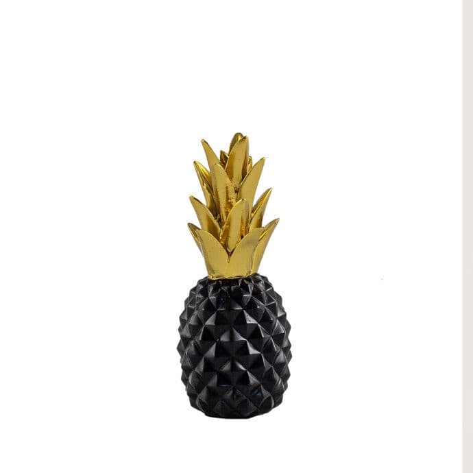 Ananas Siyah Gold Dekoratif Obje 3
