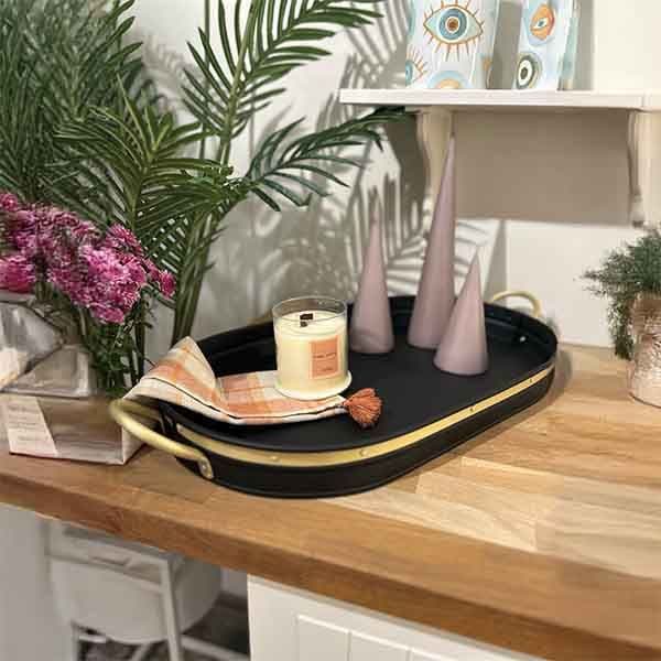Galvin Tepsi Siyah 65x33 cm 3