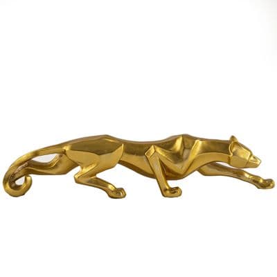 Yürüyen Panter Gold Dekoratif Obje 2