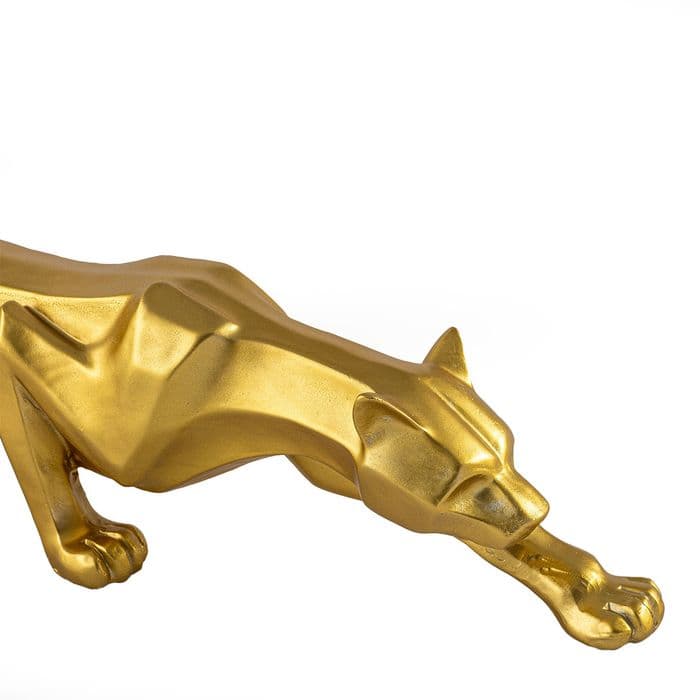 Yürüyen Panter Gold Dekoratif Obje 3