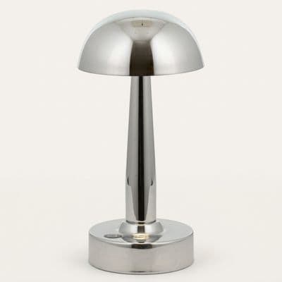 Krom Kaplamalı Yarım Küre Başlıklı Metal Masa Lambası 2