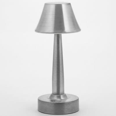 Metal Gövdeli Konik Şapkalı  Şarjlı Masa Lambası 2