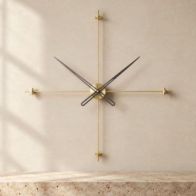 Compass90Gold Dekoratif Duvar Saati