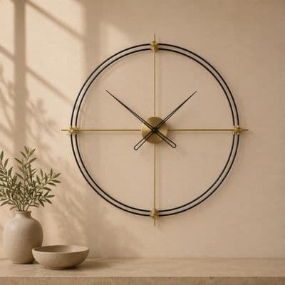 Timeless60 Gold Dekoratif Duvar Saati