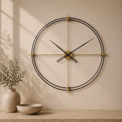 Timeless90Gold Dekoratif Duvar Saati