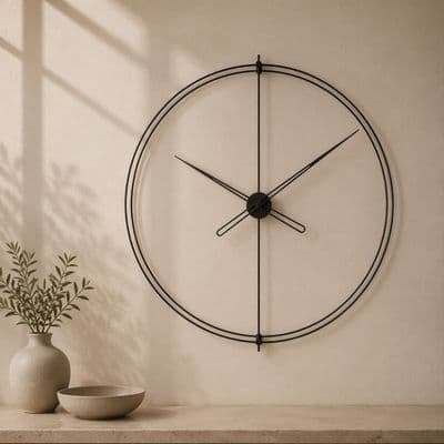 Timelesssimple110 Siyah Duvar Saati
