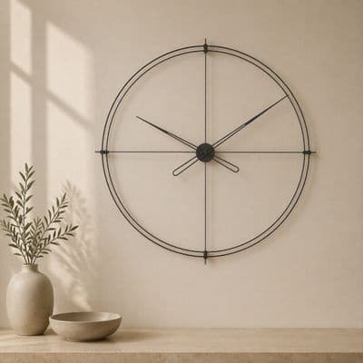 Timeless110 Siyah Dekoratif Duvar Saati