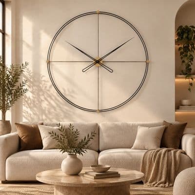 Timelesslarge200 Gold Siyah Duvar Saati