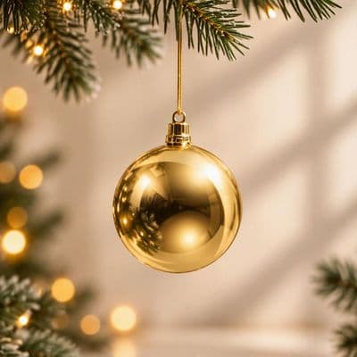 Aynalı Gold Premium Ağaç Süsü 8 Cm