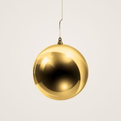 Aynalı Gold Premium Ağaç Süsü 20 Cm 2