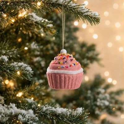 Cupcake Figüreü Ağaç Süsü