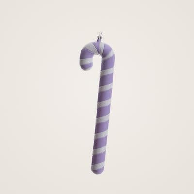 Lila Şeker Kamış Figürü Prmium Süs 30 Cm 2