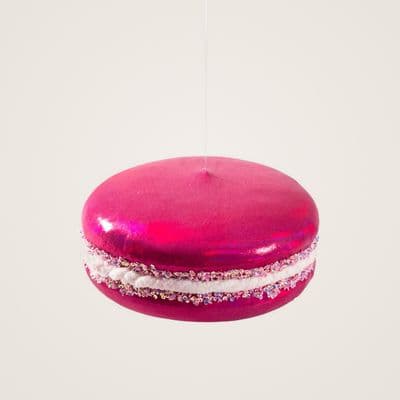Makaron Figürü Pembe Yılbaşı Süsü 9 Cm 2