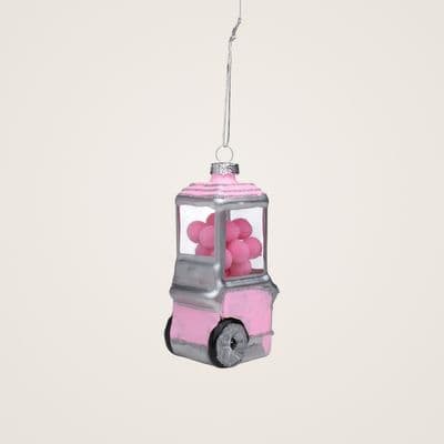 TH Şeker Arabası Figürü Pembe Ağaç Süsü 2