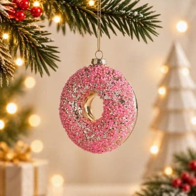TH Renkli Boncuklu Donut Figürü Ağaç Süsü