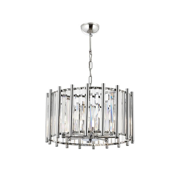 Krom  Kristal Camlı Modern Avize 2