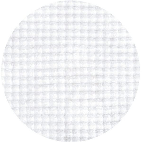 Yumuşak Tavşan Post Halı Yuvarlak Beyaz 2