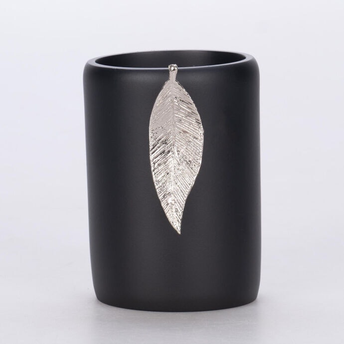 Leaf Diş Fırçalık Siyah Gümüş 2