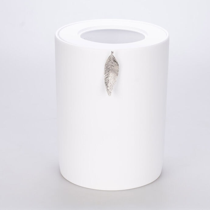 Leaf Çöp Kovası Beyaz Gümüş 4