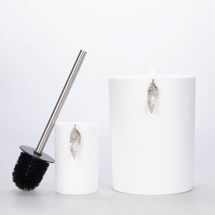 Leaf Banyo Seti Beyaz Gümüş 5