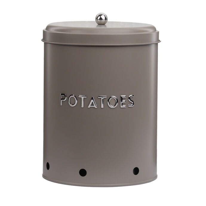 TH Galvaniz Metal Gri Potato Kutusu 4