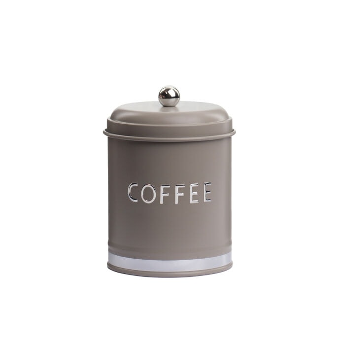 TH Galvaniz Metal Gri Coffee Saklama Kutusu 5