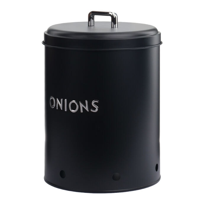 TH Galvaniz Metal Siyah Onıon Kutusu 4
