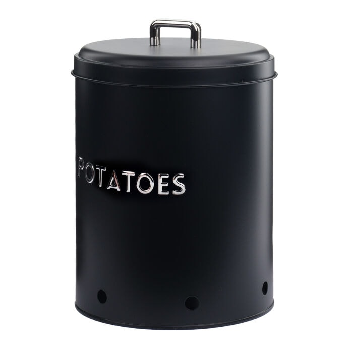TH Galvaniz Metal Siyah Potato Kutusu 4