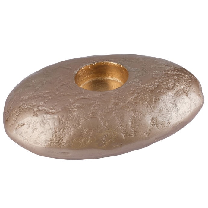 TH Tealight Çakıl Tutucu Bej Antik Gold-L 2