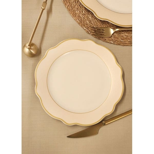 Jaswely Pasta Tabağı 6 Parça Krem 21 cm 2