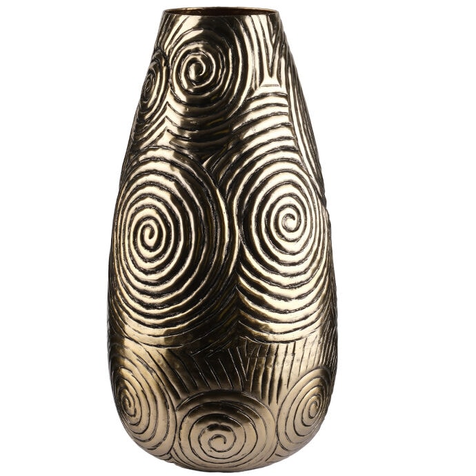 TH Vazo Girdap Pod Antik Gold 20x20x40 Cm 2
