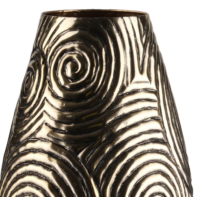 TH Vazo Girdap Pod Antik Gold 20x20x40 Cm 3