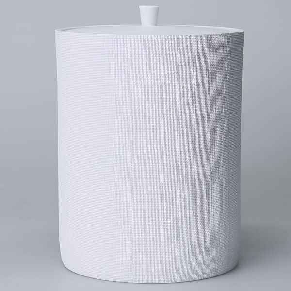 Linen Çöp Kovası Beyaz 2