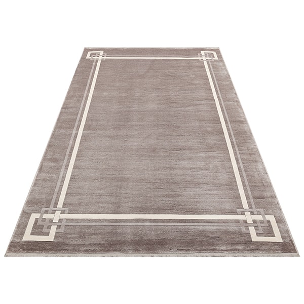 Luganolug07Grey Cream Dokuma Halı160*230 3