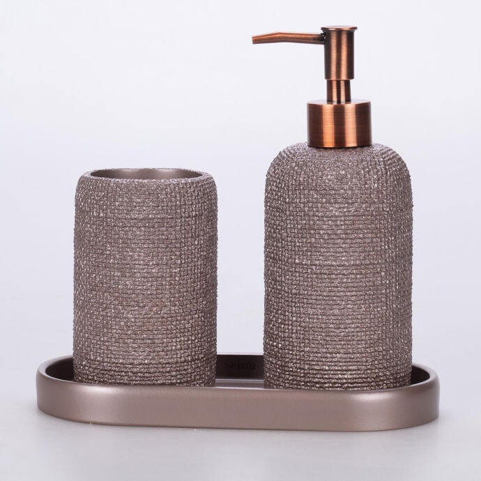Natural Banyo Seti Taupe 6