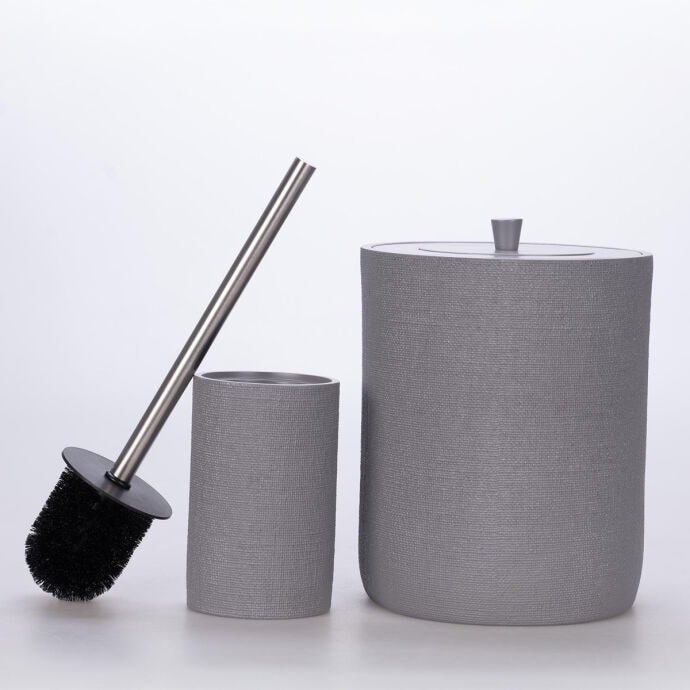 Linen Banyo Seti Gri 5