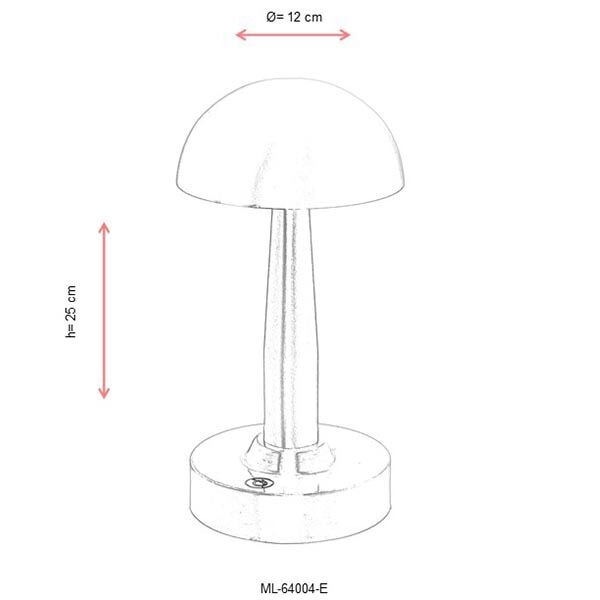 Ledli Şapkalı Eskitme Masa Lambası 3