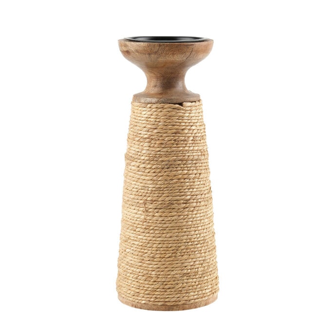 TH Natural Rattan Detaylı Büyük Şamdan 2