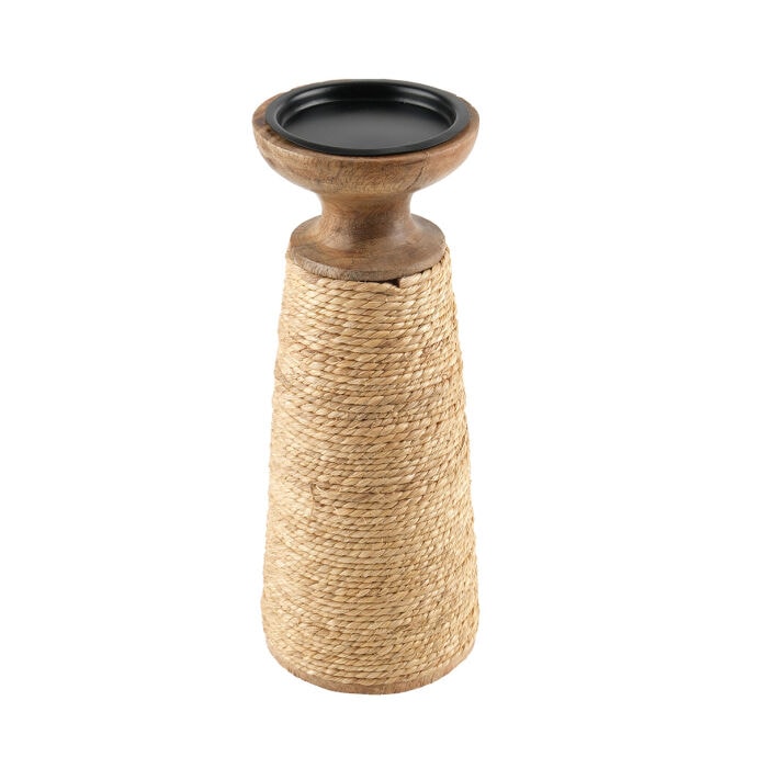 TH Natural Rattan Detaylı Büyük Şamdan 3