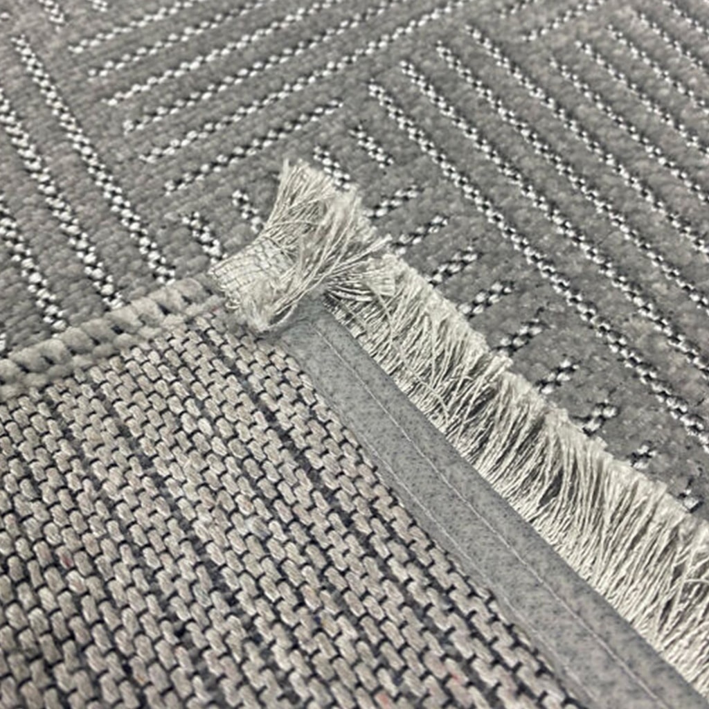 Şönil Dokuma Halı Gri 80x200 cm 4